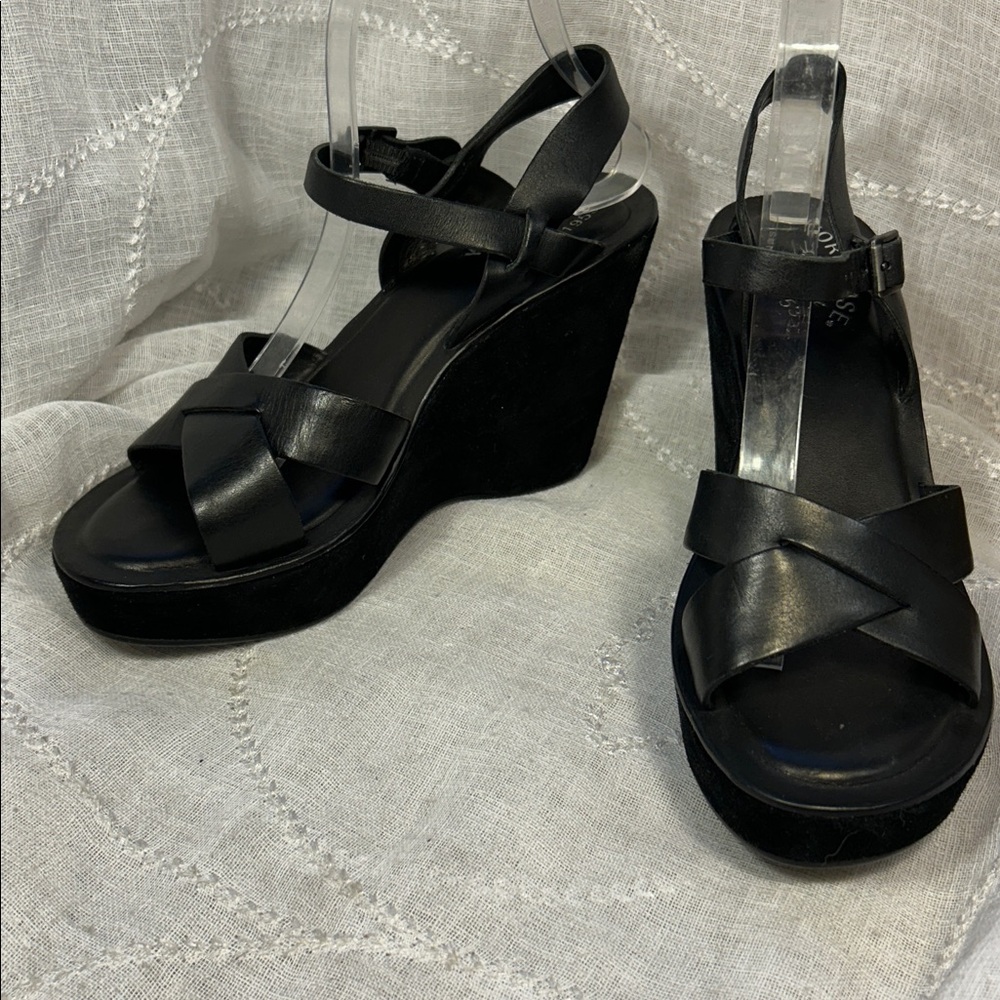 NWOT Kork Ease leather suede sandal wedge - Picture 2 of 16